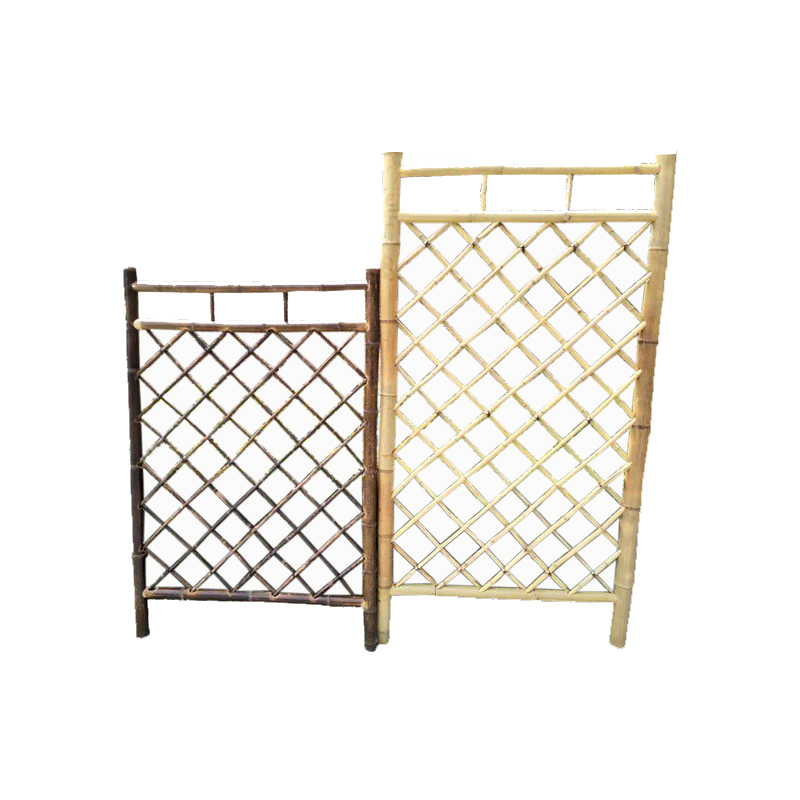 网格竹篱笆竹栅栏围栏篱笆防腐花园庭院竹门装饰竹护栏 淡竹款150*80