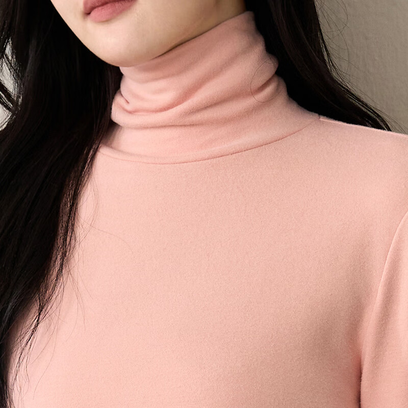 子牧棉麻秋冬装 女韩版双面磨毛德绒高领长袖打底衫加厚保暖上衣8677 云杉绿高领德绒款 加厚 2XL (建议130-145斤)