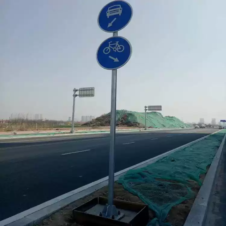 牌杆指示牌立杆标识牌立柱l八角杆f单悬臂标志杆定制 单柱式标志牌 单