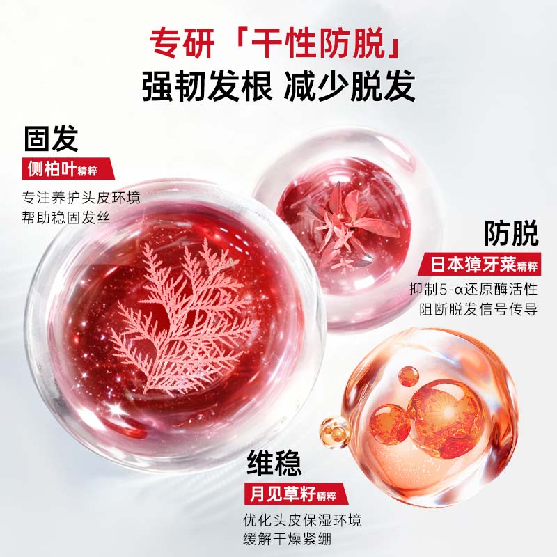 卡蓓诺（CABELO）丰盈润养防脱洗发水180ml强韧防脱夜间修护护发素【日本进口】 丰盈润养防脱洗发水180mL