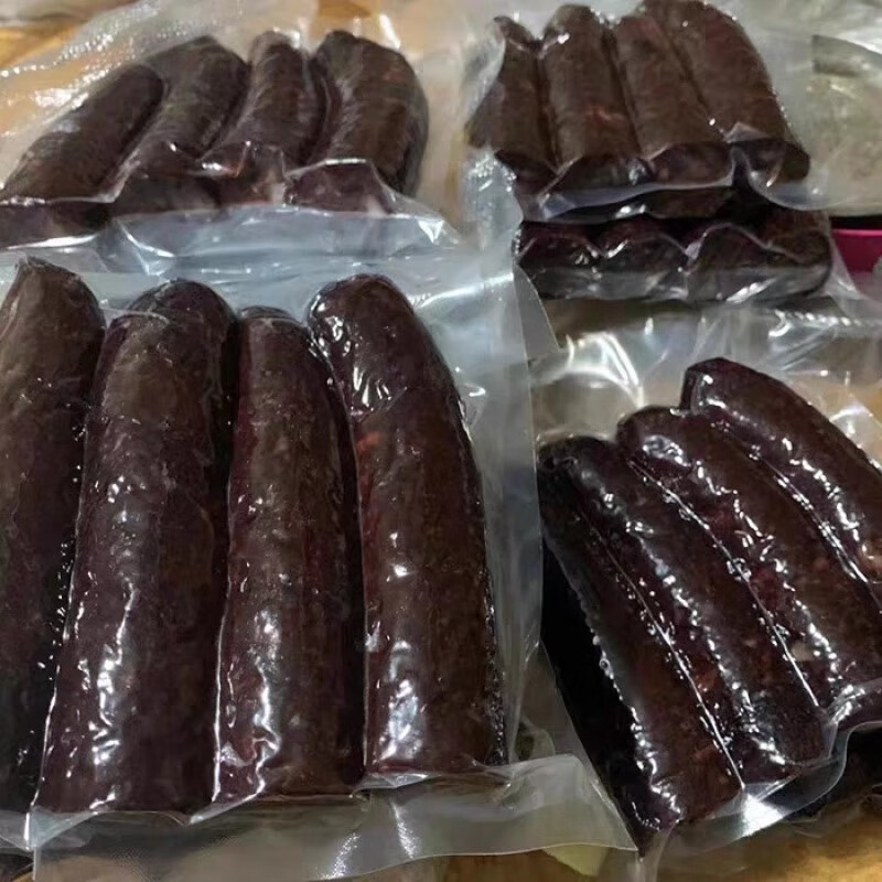 云南保山施甸 猪血糯米肠 血肠纯手工灌黏软香农家传统腊肠 猪血糯米