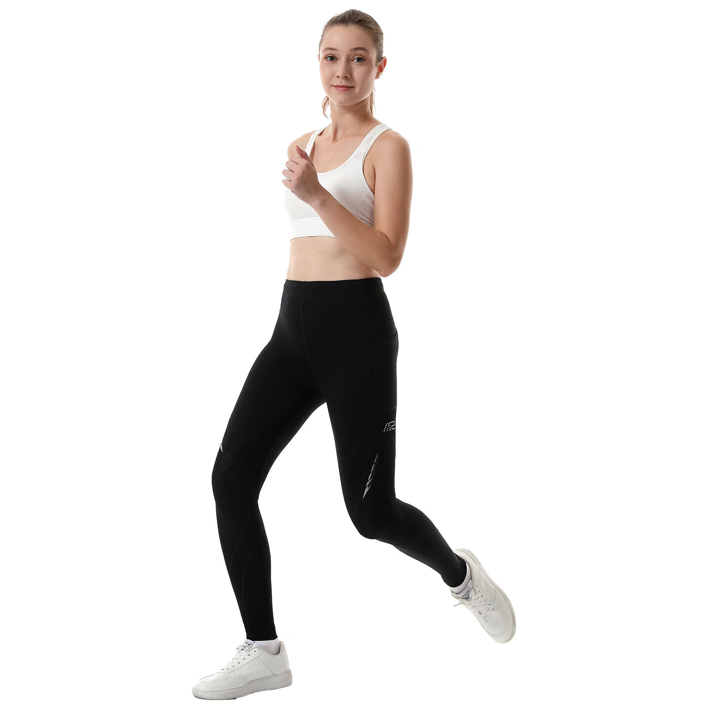 MZPX名泽品压缩裤女SH款运动马拉松跑步护膝护腰健身速干紧身长裤秋冬 女SH款（左右口袋）黑色 磨毛绒4度至20度气温合适 3XL (裤腰周长平量80cm)