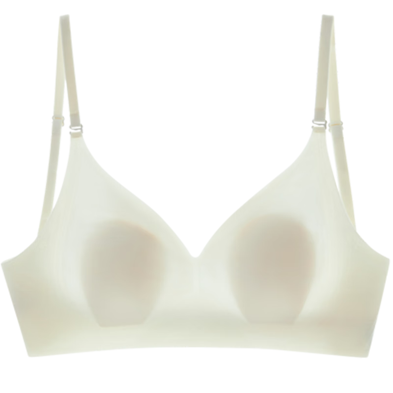 古今（GUJIN）内衣女无钢圈聚拢收副乳防下垂文胸凉感无痕兔耳杯美背超薄款 暖瓷肤 一衣两穿 L 建议36/80ABC 适用105-120斤