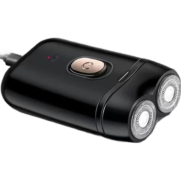 全网热销电动剃须刀双头便携旋转式刮胡刀男士智能水洗刀情人节礼物 曜夜黑-ABS材质超大马力【待机99天】