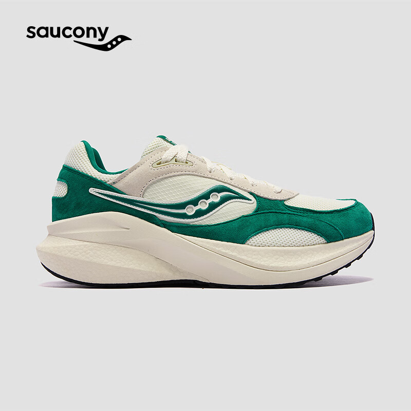 Saucony索康尼MARSHAL率途 ICON复古跑鞋通勤缓震运动休闲鞋 米绿3 40.5