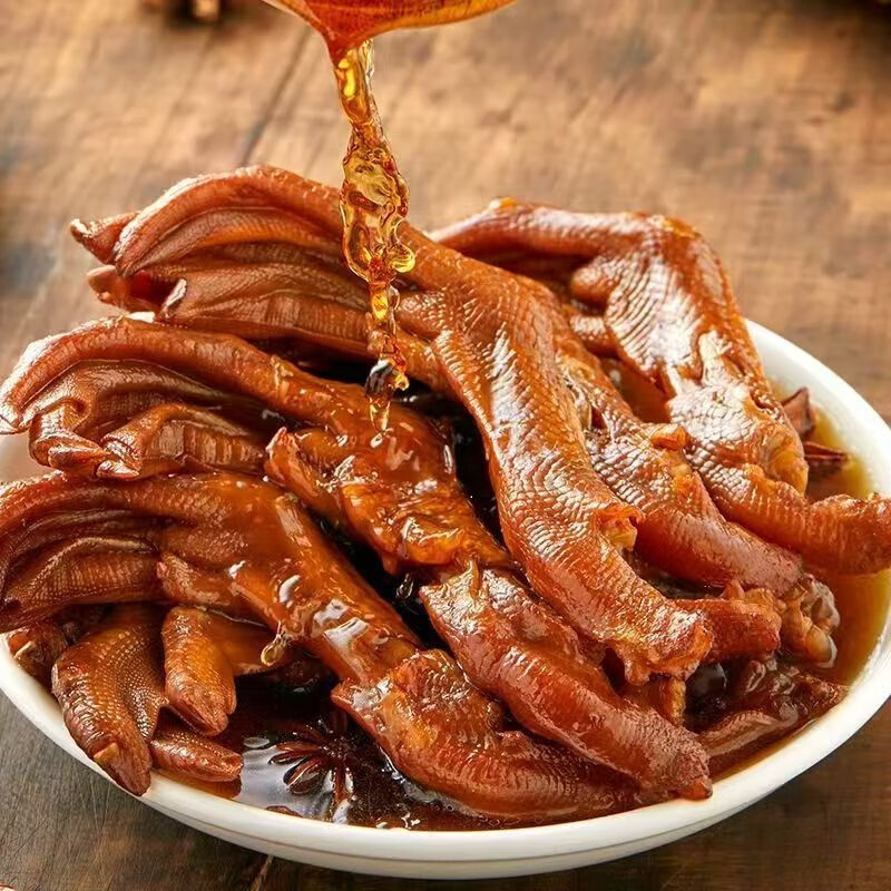 鸿雁老卤鸭掌180g*6袋卤味鸭货小零食办公室休闲零食真空小包装 老卤鸭掌180g*6袋