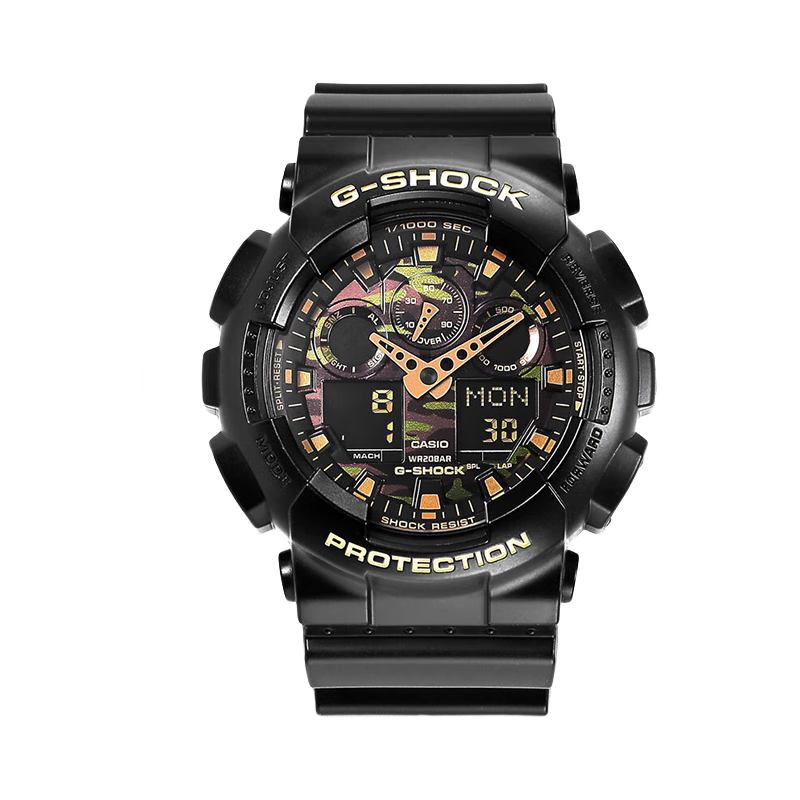 ����ŷ��CASIO���ֱ�G-SHOCK�Բʲ�ר��ͬ����˶���ˮ����ʱ���б������Ƽ� GA-100CF-1A9