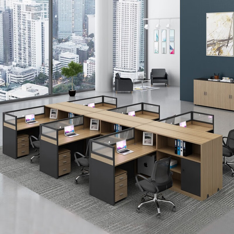 黎硕家具(lishuofurnture) 现代财务办公桌办公室屏风工位隔断卡座