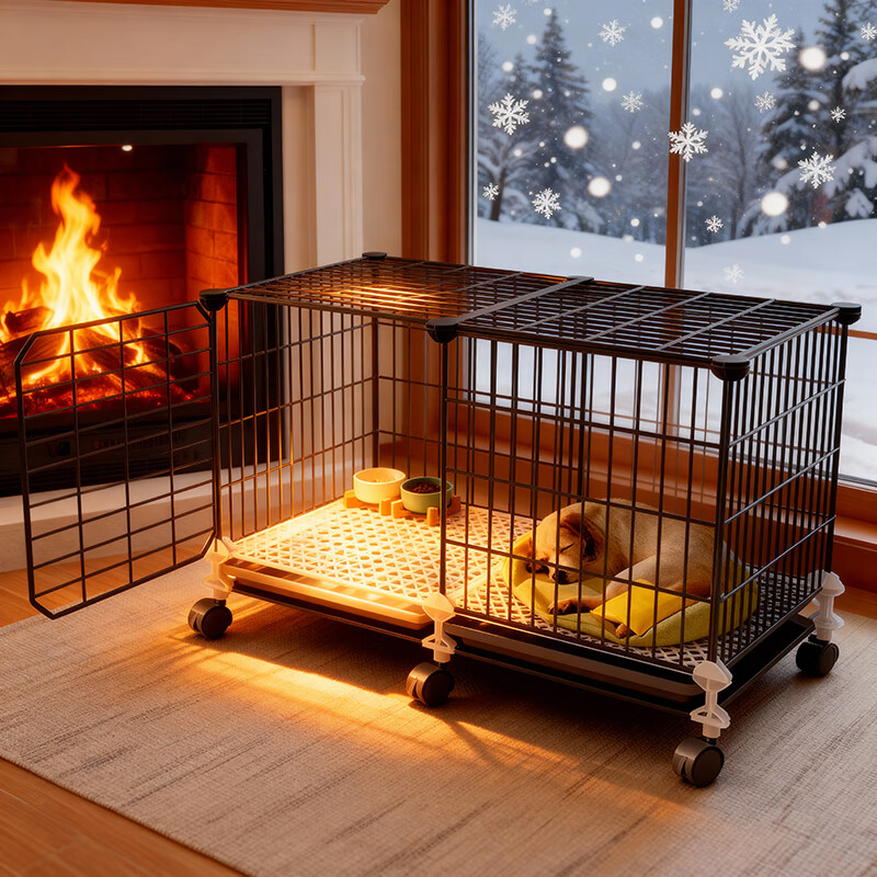 蔻丝狗笼子小型犬带厕所家用加粗加密宠物幼犬狗狗笼子围栏柯基泰迪