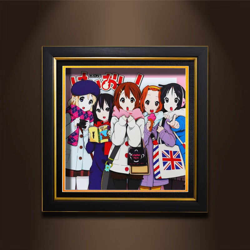 澳颜莱轻音少女3d全家福京阿尼手工立体画周边摆件装饰挂画生日礼物