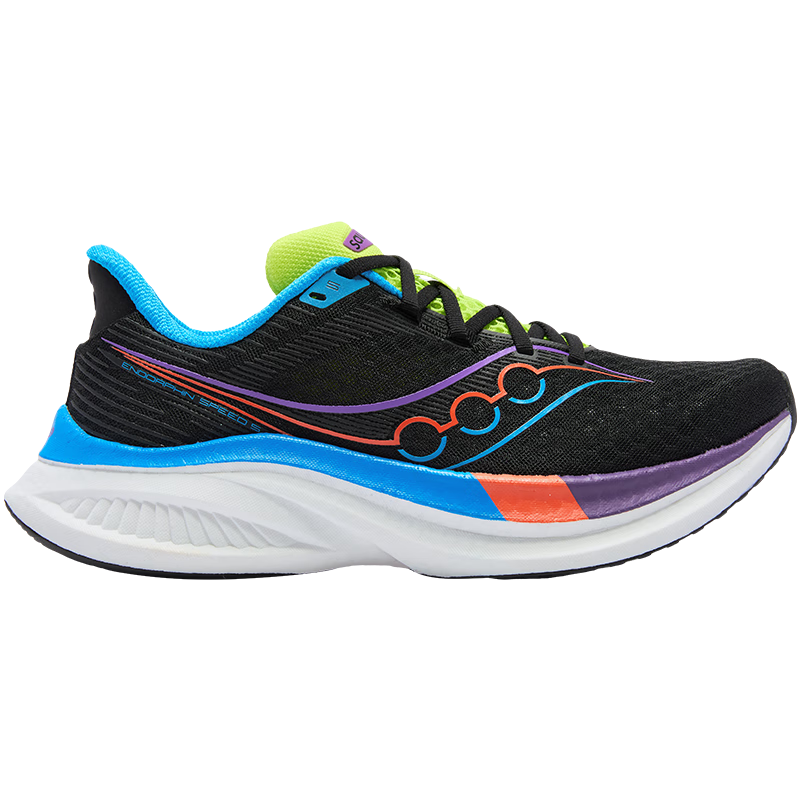 索康尼索康尼ENDORPHIN SPEED啡速5跑步鞋男女同款运动鞋 黑紫 35.5