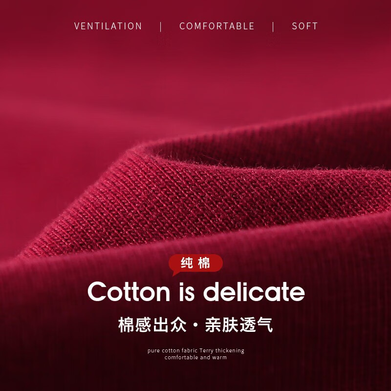 TEEK马年本命年衣服纯棉男士长袖T恤 2026新年国潮风骏马贺岁拜年上衣 HC2933酒红色 3XL