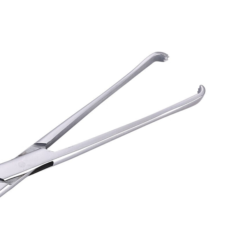 双鹿不锈钢宫颈钳子宫钳直头弯头手术钳子 25cm直头