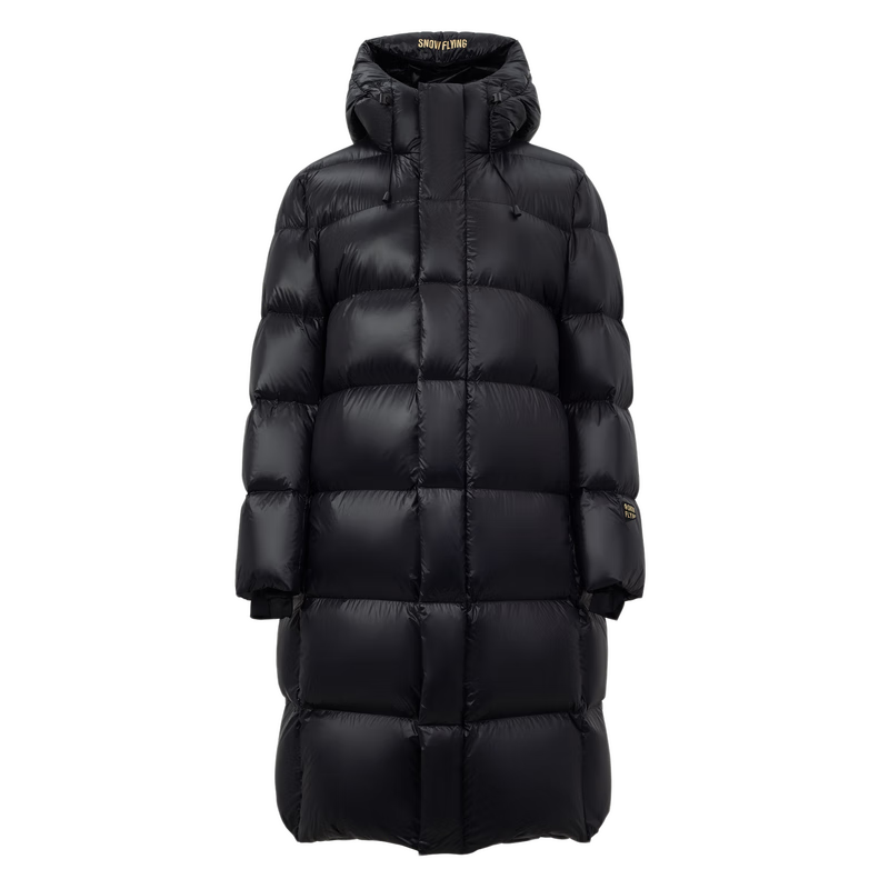 雪中飞【黑曜石系列】秋冬男女情侣同款长款鹅绒羽绒服百搭时尚加厚抗寒 黑色|8056 XL /170/92A