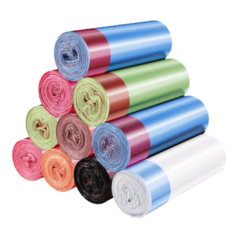 祥盈升加厚手提垃圾袋家用客厅 商用办公加大垃圾袋抽绳式自动收口型 抽绳垃圾袋300只【特惠装】