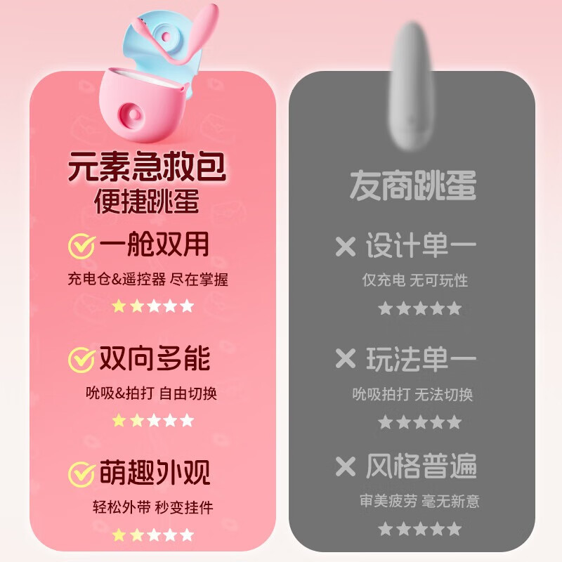 玖爱伊谜成人用品女士自安慰器高级玩具跳蛋女性礼物实用情趣震动棒自慰器 【元素包包】吮吸拍震 内外同潮 夫妻床上助爱工具av棒女人专用吮吸器成年人按摩刺激器