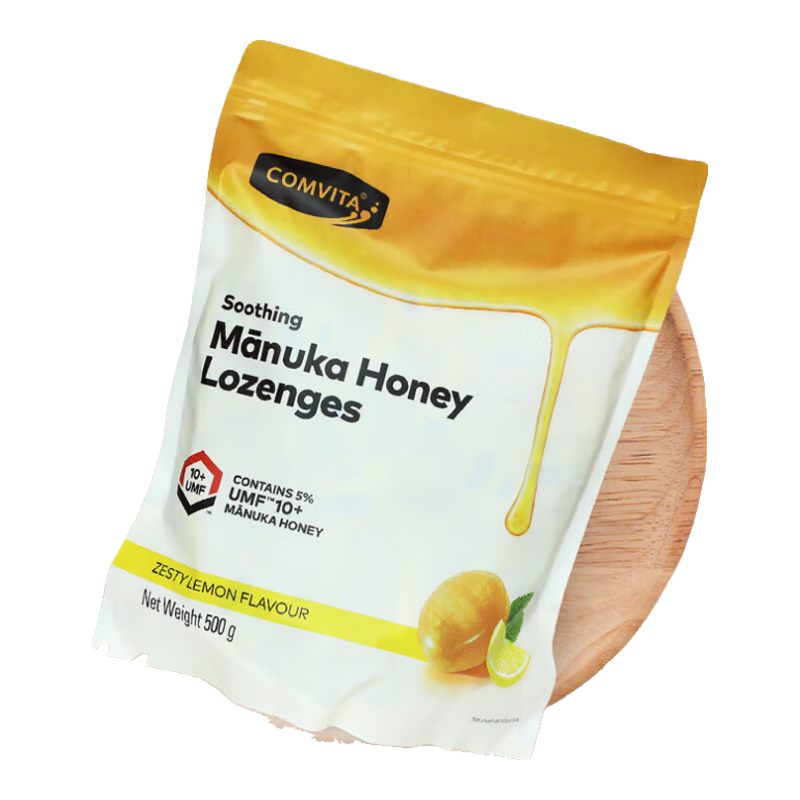 康维他新西兰进口Comvita麦卢卡10+薄荷柠檬味润喉糖零食500g [两袋]柠檬味180g