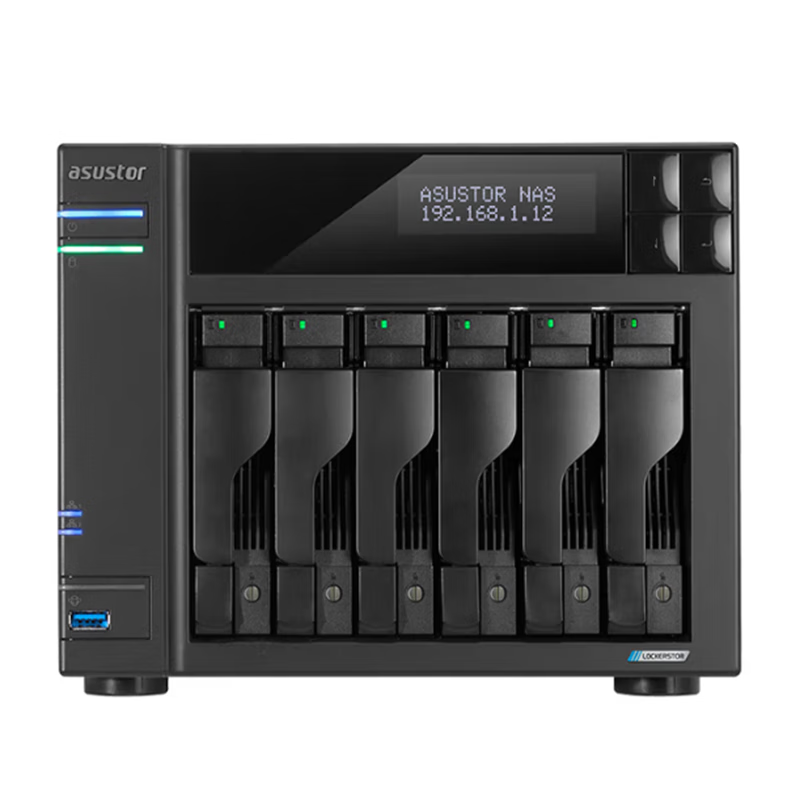 asustorasustor   AS6706T  网络存储器 NAS 私有云存储6盘位   文件共享备份存储服务器  标配无硬盘 