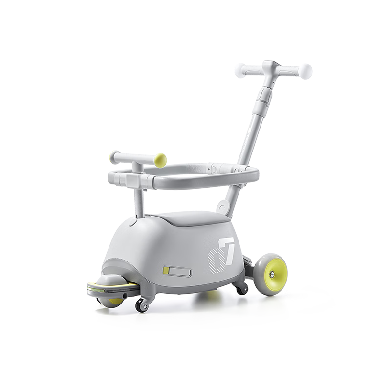 babycare雙子滑板車兒童滑板車1-3歲多功能遛娃神器寶寶可坐滑滑車 星屑灰