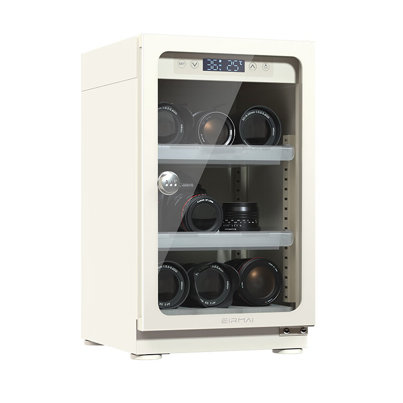 锐玛（EIRMAI） 单反电子防潮箱办公家用电子防潮相机柜 相机镜头邮票茶叶干燥箱干燥柜 MRD-45M Pro(40L白色密码锁)