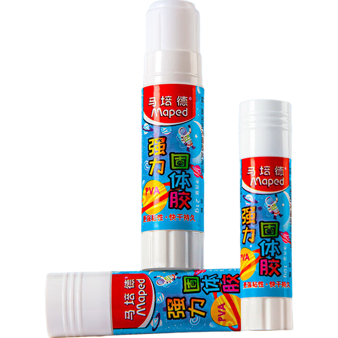 马培德（Maped） PVA固体胶棒 高粘度快干耐用胶棒/固体胶水小号学生手工DIY 747110CH固体胶棒10g 3支