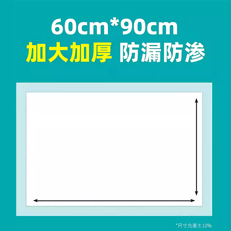 蛤利卫士成人医用护理垫老人护理垫60*90cm孕妇产褥垫 一次性卧床隔尿垫 加厚型护理垫5包