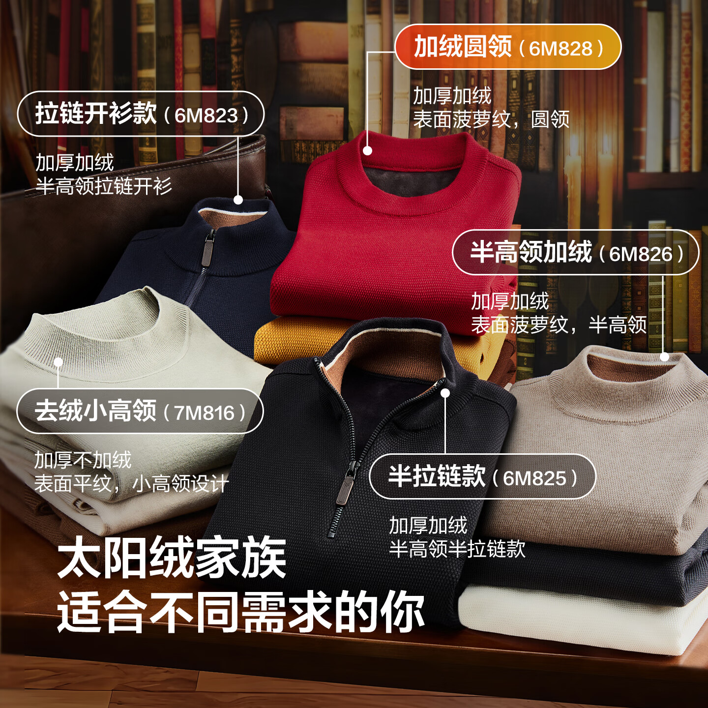 红豆加绒针织衫男太阳绒毛衫含羊毛抗起球圆领毛衣肌理加绒毛衣男 石墨黑S1-圆领 XL 180/100B 推荐72-80公斤