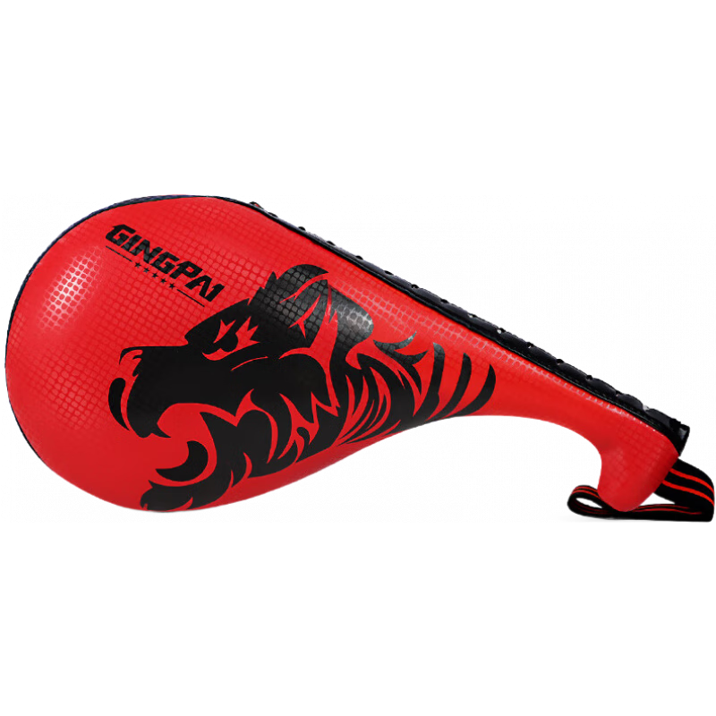 意立者（LASTSTAND）跆拳道成人和兒童踢靶，雞腿靶，手靶，腳板訓(xùn)練器材，靶 猛虎紅色-單個