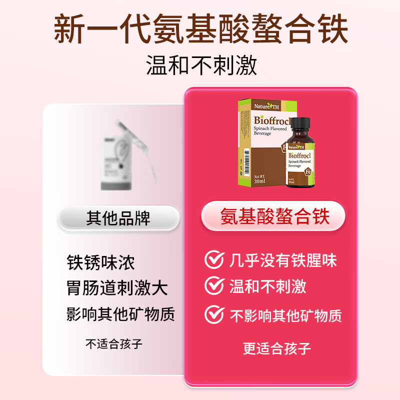 菲洛可铁剂30ML营养液 蔬菜汁饮料 美国进口 儿童孕妇青少年铁剂  30ml*1瓶