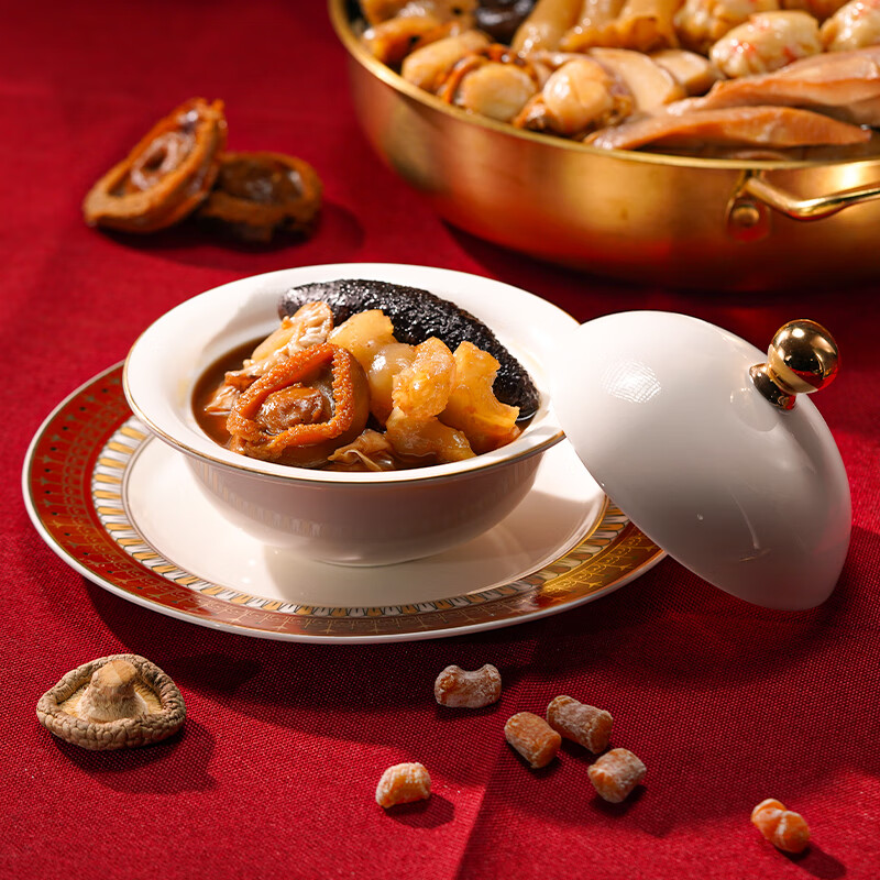 广州酒家佛跳墙盆菜4人 海参鲍鱼方便速食海鲜半成品食材团圆饭菜年货送礼 【4人份】佛跳墙盆菜1600g