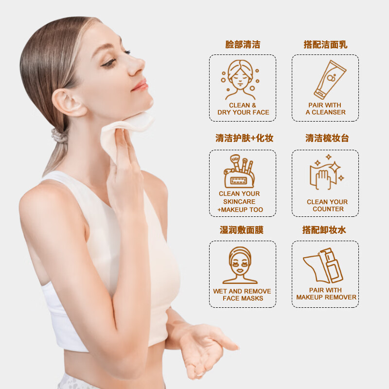 LUXU洗脸巾亲肤加大加厚抽取式一次性洁面棉柔巾独立包装母婴可用 囤货装[加厚高端款]4包/200抽