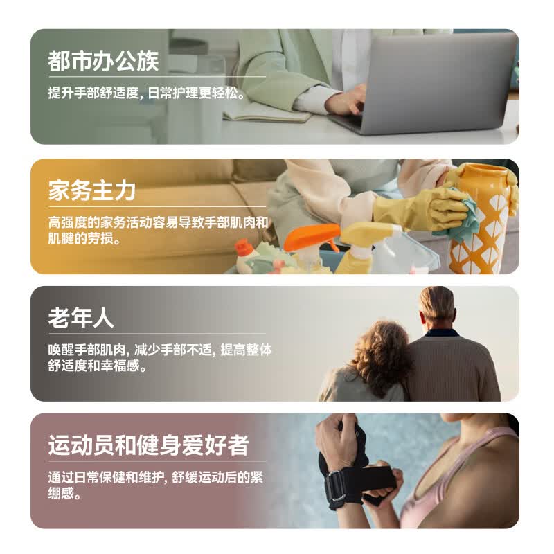 迪珀赛乐便携式手部按摩器手持手掌手指按摩仪脉冲电动放松理疗仪送爸妈长辈实用礼物送男女朋友生日礼品 热销款【白色】手部按摩仪