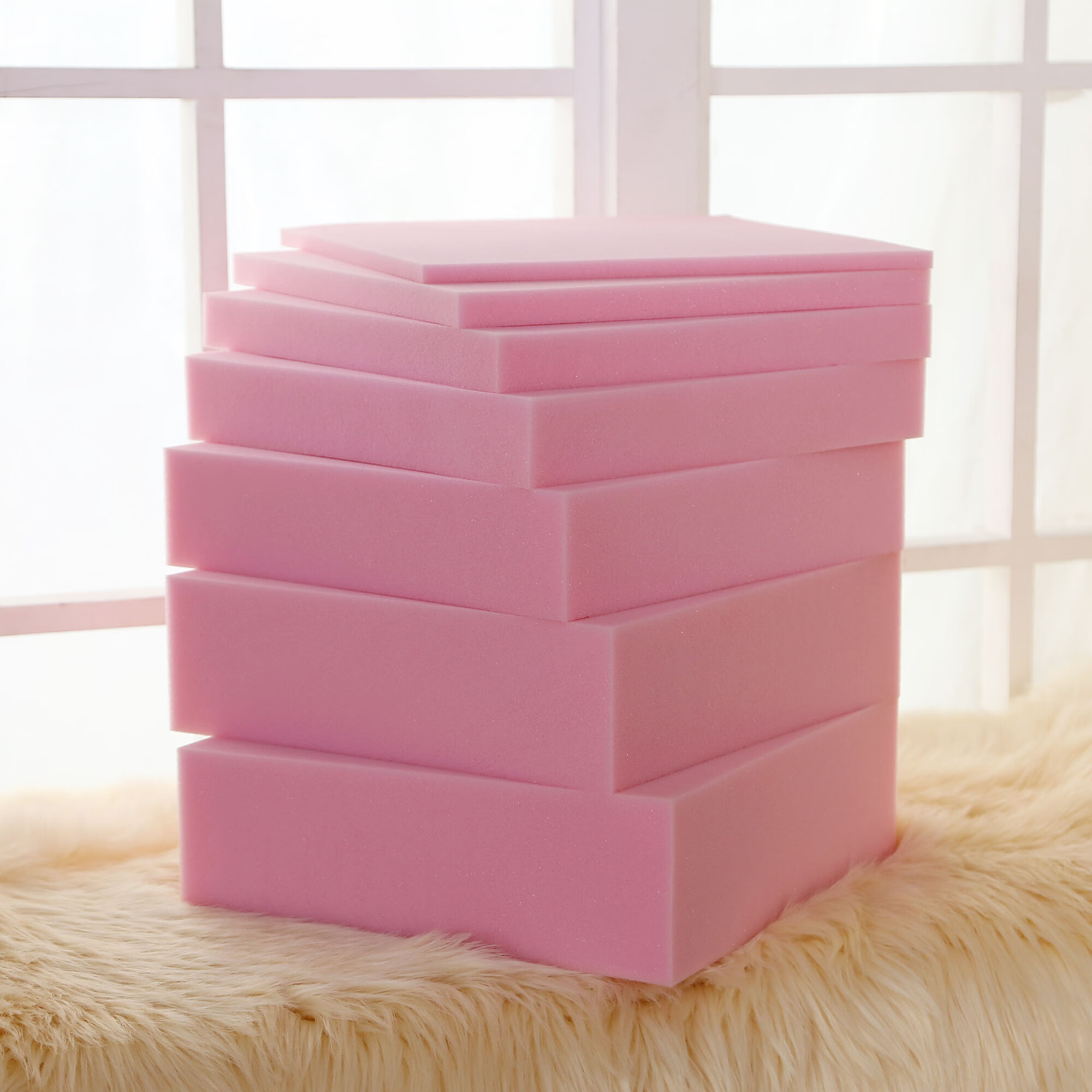 calandra定制高密度海绵加硬加厚50d沙发垫实木飘窗实木沙发垫子床垫