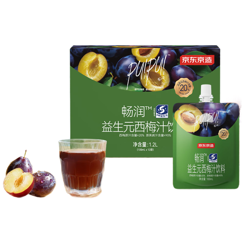 �������� ����Ԫ��÷֭ 100ml*12�� 6������Ԫ 0֬��ʳ��ά�� ��;������װ 56.9Ԫ(����ȯ)