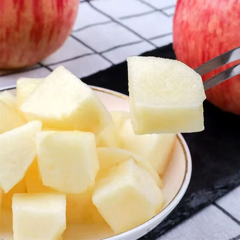 正宗洛川苹果当季现摘新鲜红富士果净重4.5斤 70mm起彩箱 12枚礼盒（带箱7斤，大果：80-85mm）