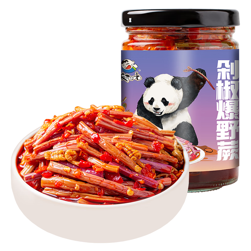 饭扫光榨菜 剁椒爆野蕨菜210g  下饭菜咸菜泡菜酱腌菜  拌饭拌面