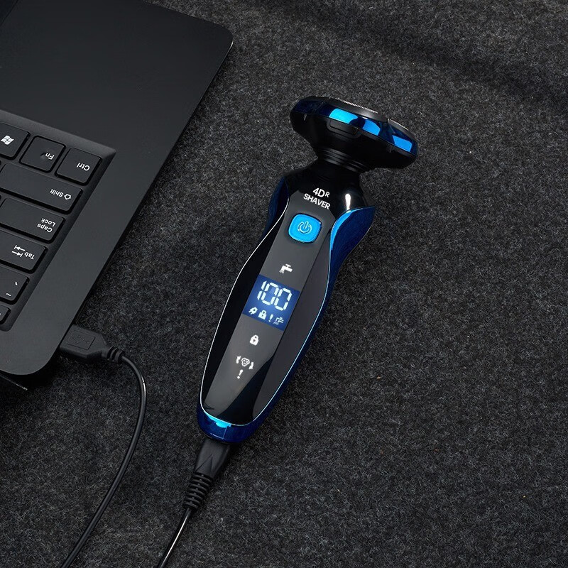 飒望【官方正品】德国剃须刀电动男士2025新款刮胡子刀迷你便携小钢炮家用水洗不留黑点送男友 智能数显标准款