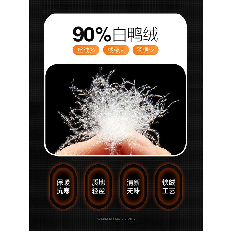 邦约恋人2025冬季美式高街解构设计感水洗连帽羽绒夹克男复古宽松连帽外套 黑色 W5917 L 121-145斤