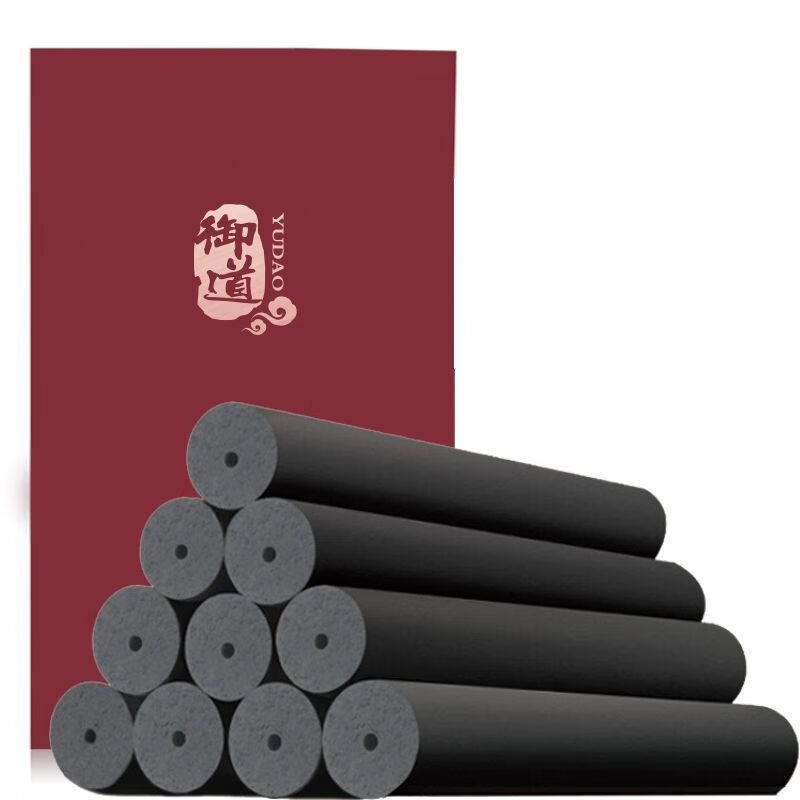 御道艾條 艾條碳化艾灸條純艾草熏家用黑色艾柱艾炙溫灸條 碳化微煙艾條10支(幾乎無煙)