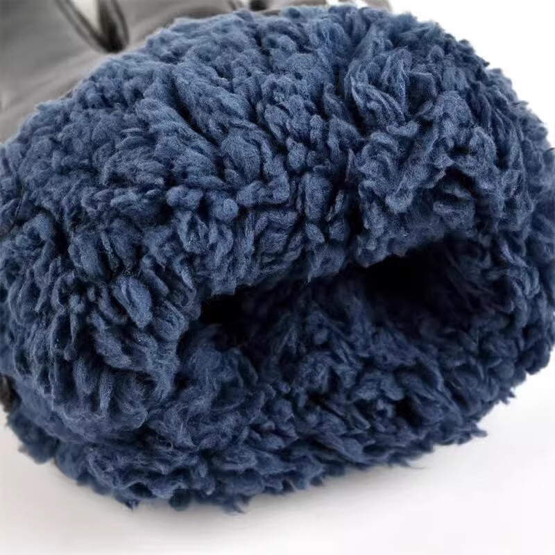 蝴蝶少女保暖户外骑车手套男士冬季加绒加厚电动车保暖运动摩托车防风手套 加厚防寒保暖骑行手套1双【黑色】