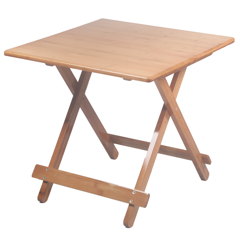 户外旅行折叠桌简易餐桌实木色小方桌小户型桌子便携野外烧烤桌钓鱼桌