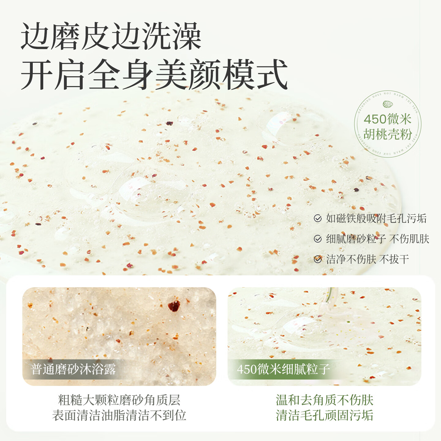 馥郁沐浴露氨基酸磨砂男士女士专用510g持久留香72小时沐浴乳香氛滋润 【雨落栀子】清冷栀子花香调