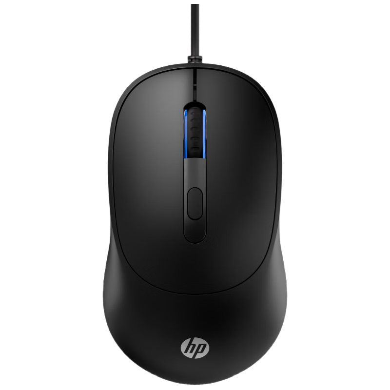 惠普 G100 有线鼠标 人体工学 静音 黑色 USB通用 19.7元(需领券) 包邮