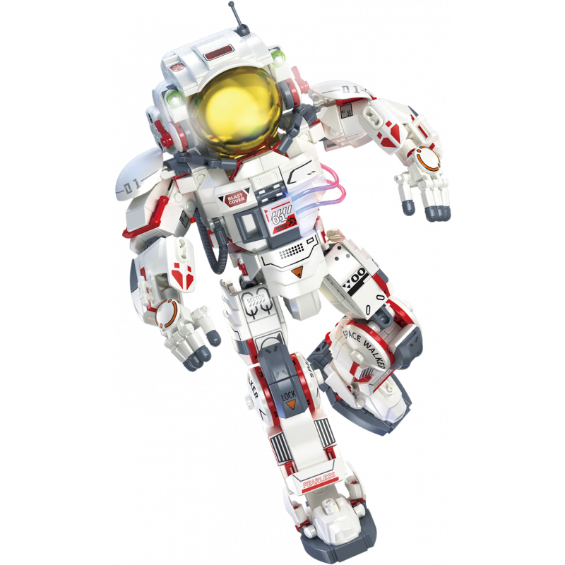 哲高太空宇航員積木模型桌面擺件拼搭組裝兒童積木玩具男孩節(jié)日禮物 宇航員