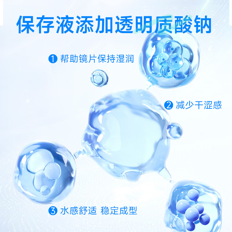 Ena隐形眼镜日抛30片 HIBLUE近视透明片日抛55%含水含透明质酸钠 日抛30片 1000度