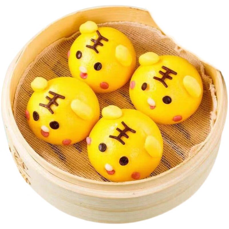 卡通包子馒头面点速冻早餐虎年老虎馒头吉祥如意面点可 【紫薯馅】山竹包320g(10个)