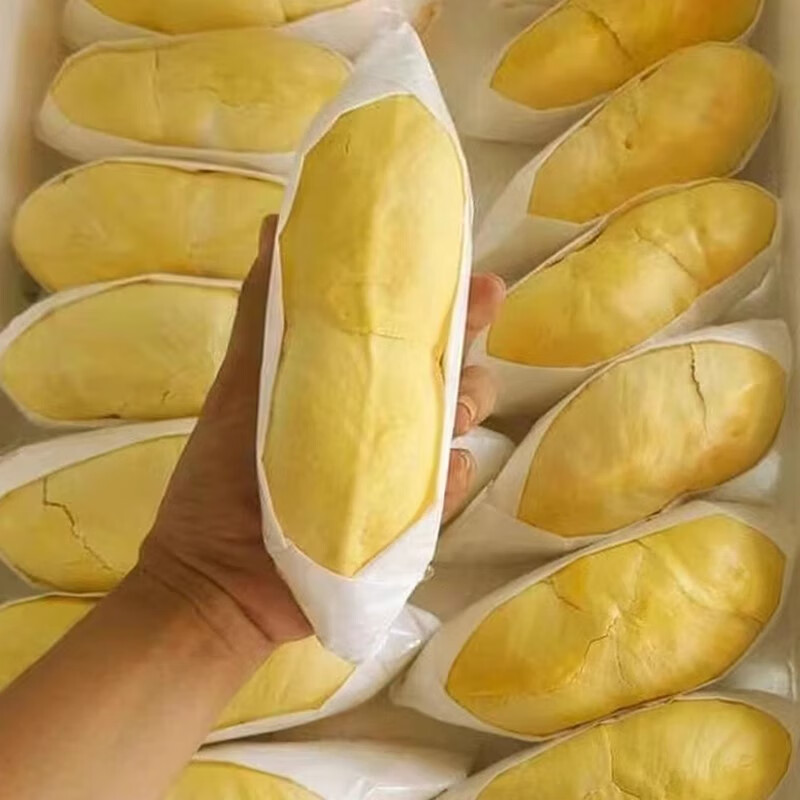 泰国金枕肉树熟榴莲进口新鲜冷冻金枕果肉无壳批发榴莲果水果速冻 【净重2斤】泰国3A级/软糯香甜/顺丰包邮/1000g*1包