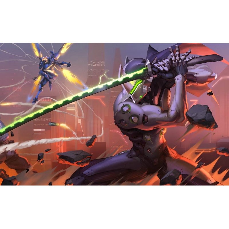 海报贴纸墙贴超大贴纸墙画贴画卧室照片可定制 守望先锋   01 16寸/a3