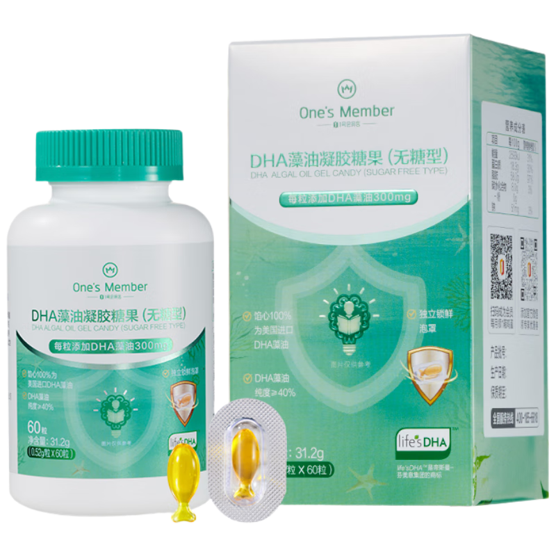 ���ڲ�����1�Ż�Ա�꣨One's Member��DHA����60�� Ӥ�׶�ͯѧ���в�����Ӫ���ߺ�����˹��dha �������� 124Ԫ