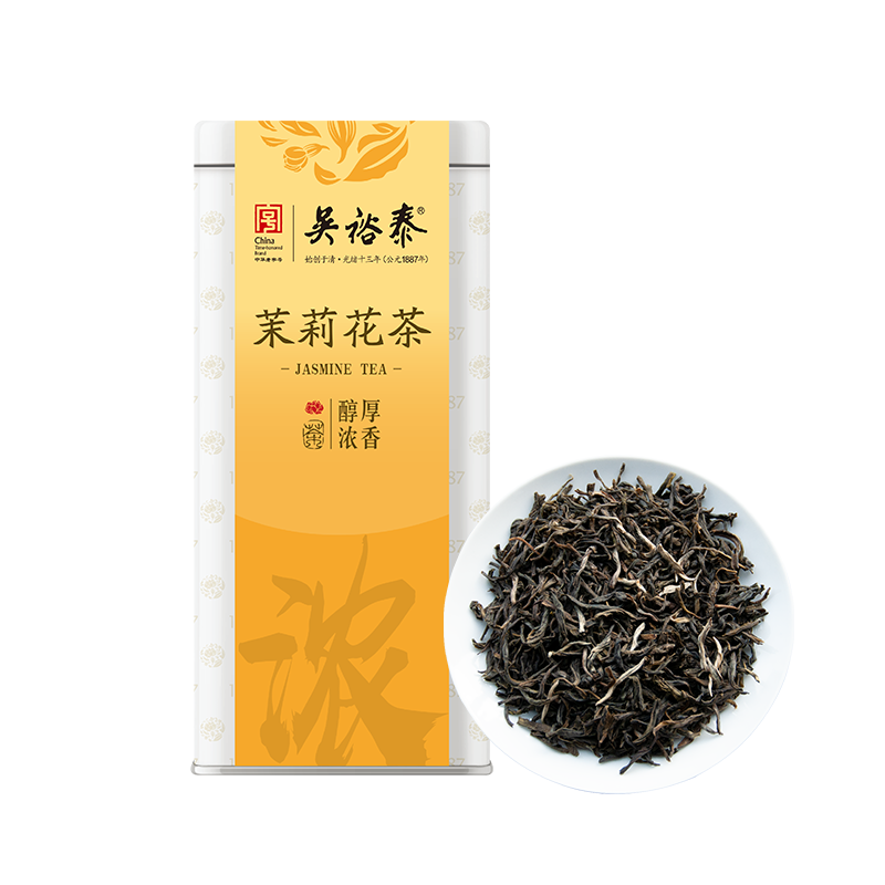 吴裕泰 茉莉花茶 浓香型茉莉浓韵110g罐装 老北京伴手茶礼特种花茶